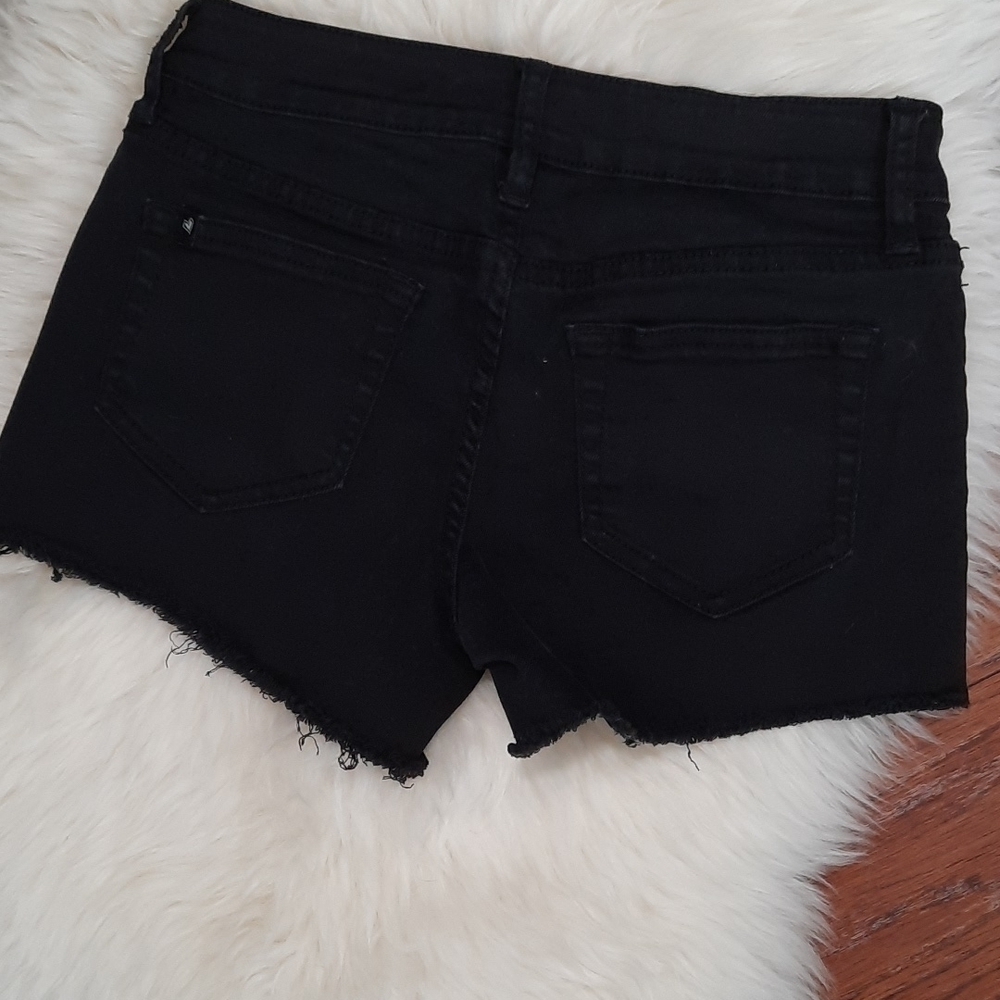 Lovesick Black Cutoff Shorts - Picture 3 of 4